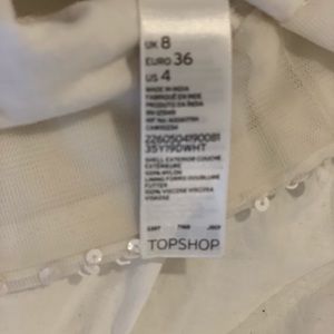 Topshop Dresses - Great dress for prom or homecoming. White mini Topshop Dresses - Great dress for prom or homecoming. White mini